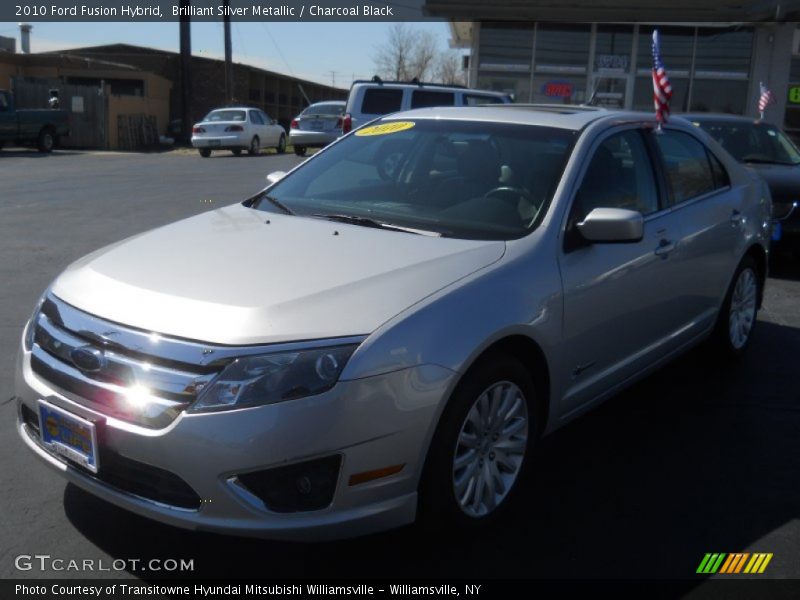 Brilliant Silver Metallic / Charcoal Black 2010 Ford Fusion Hybrid