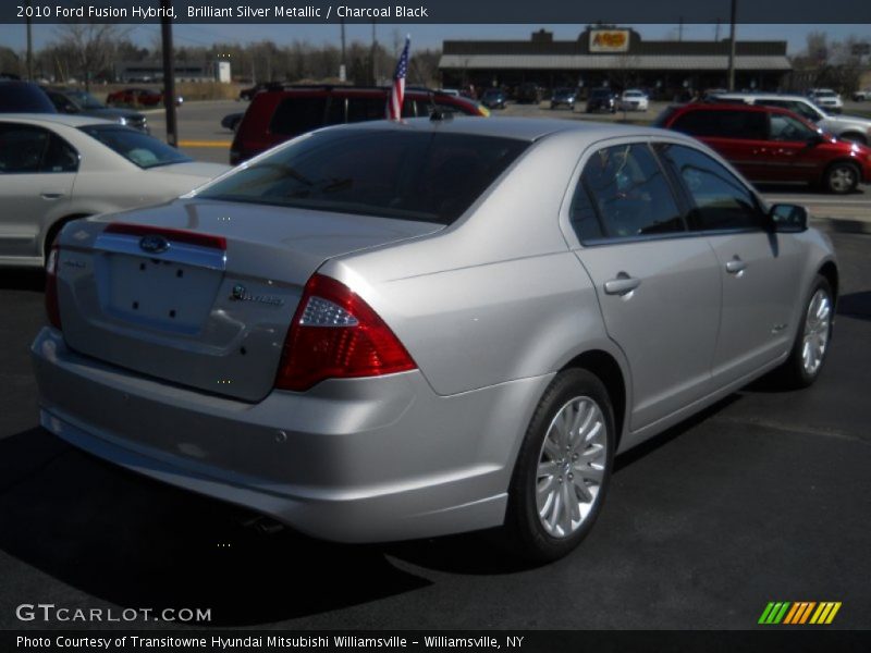 Brilliant Silver Metallic / Charcoal Black 2010 Ford Fusion Hybrid