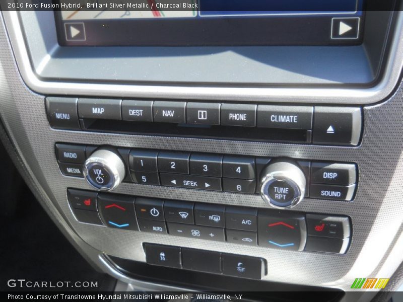 Brilliant Silver Metallic / Charcoal Black 2010 Ford Fusion Hybrid