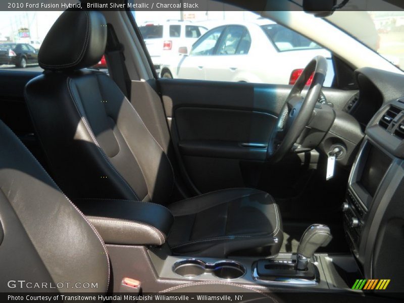 Brilliant Silver Metallic / Charcoal Black 2010 Ford Fusion Hybrid