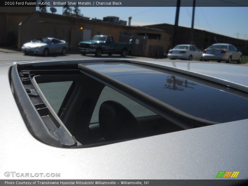 Brilliant Silver Metallic / Charcoal Black 2010 Ford Fusion Hybrid