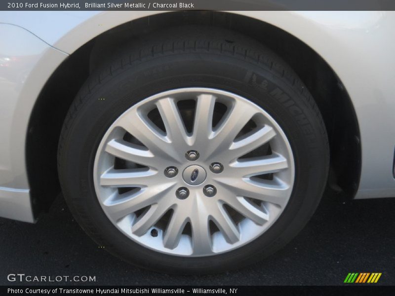 Brilliant Silver Metallic / Charcoal Black 2010 Ford Fusion Hybrid