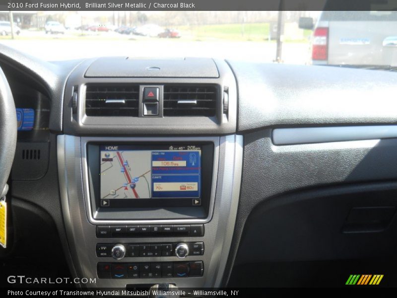 Brilliant Silver Metallic / Charcoal Black 2010 Ford Fusion Hybrid
