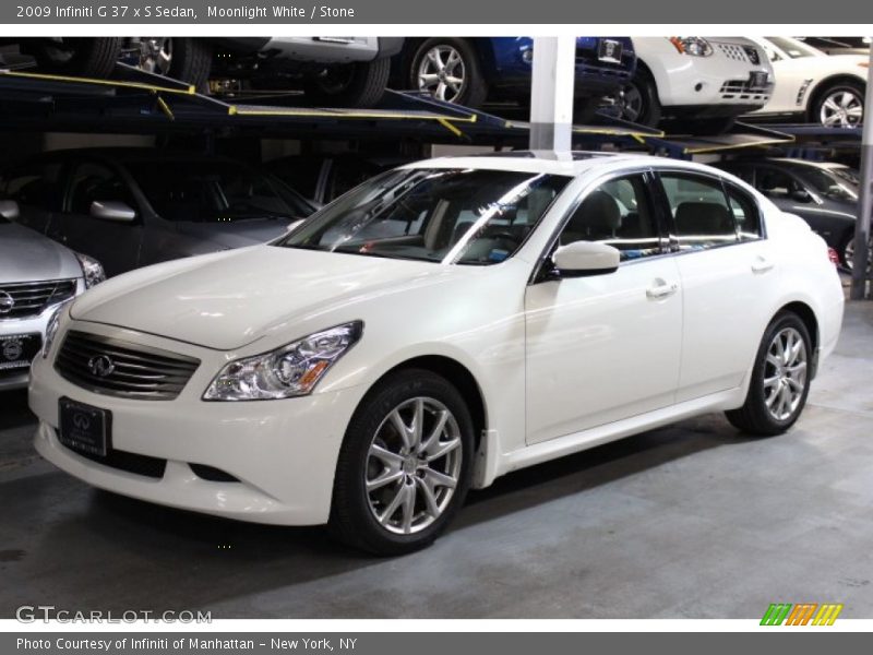 Moonlight White / Stone 2009 Infiniti G 37 x S Sedan