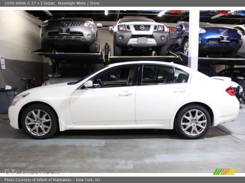 Moonlight White / Stone 2009 Infiniti G 37 x S Sedan