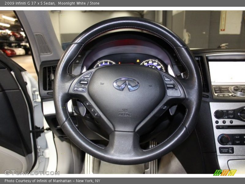 Moonlight White / Stone 2009 Infiniti G 37 x S Sedan