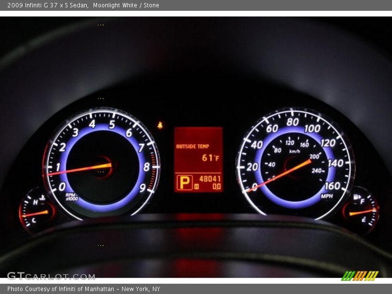 Moonlight White / Stone 2009 Infiniti G 37 x S Sedan