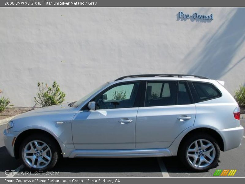 Titanium Silver Metallic / Grey 2008 BMW X3 3.0si