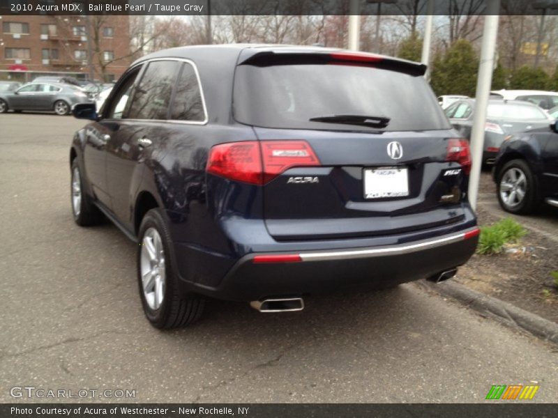 Bali Blue Pearl / Taupe Gray 2010 Acura MDX