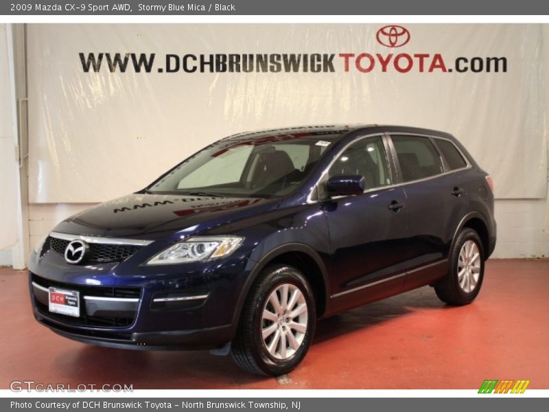 Stormy Blue Mica / Black 2009 Mazda CX-9 Sport AWD