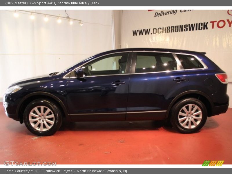 Stormy Blue Mica / Black 2009 Mazda CX-9 Sport AWD