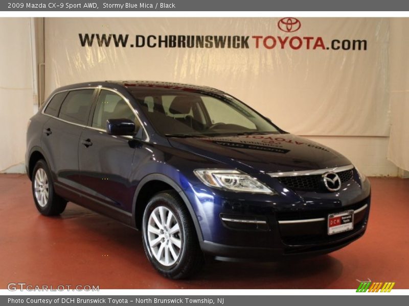 Stormy Blue Mica / Black 2009 Mazda CX-9 Sport AWD