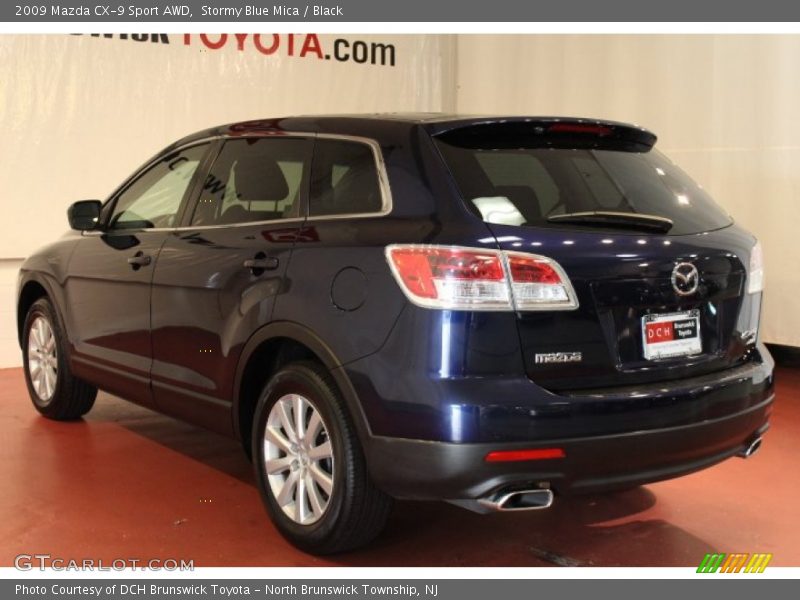 Stormy Blue Mica / Black 2009 Mazda CX-9 Sport AWD