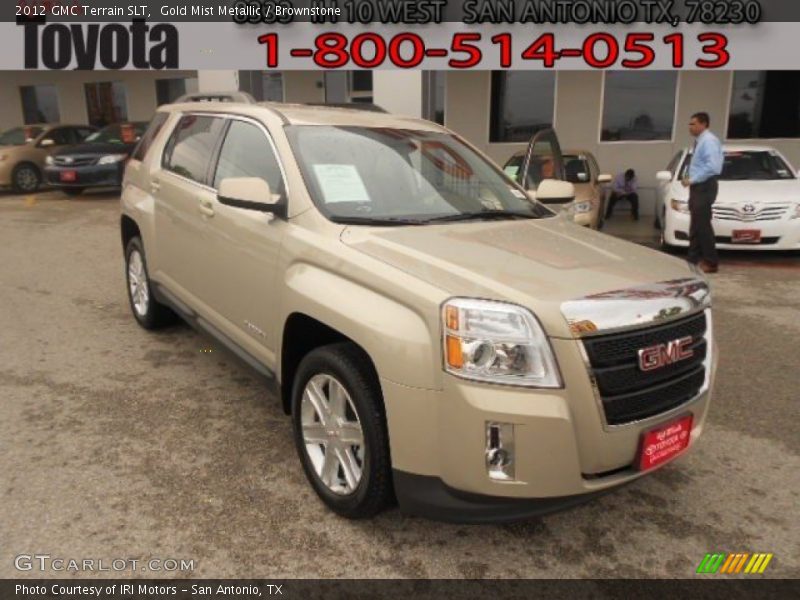 Gold Mist Metallic / Brownstone 2012 GMC Terrain SLT