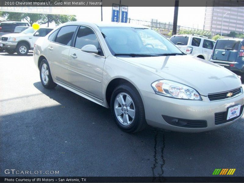 Gold Mist Metallic / Neutral 2010 Chevrolet Impala LT