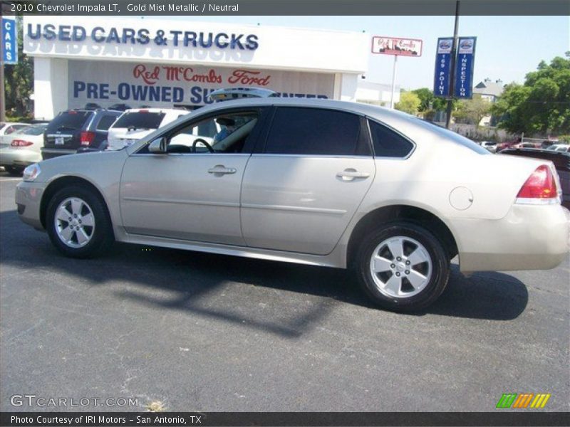 Gold Mist Metallic / Neutral 2010 Chevrolet Impala LT