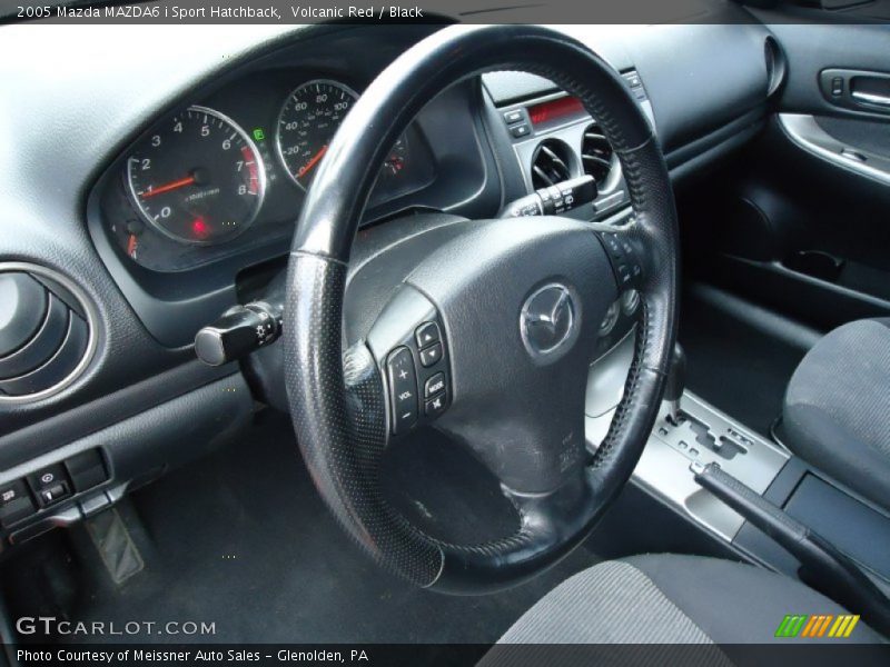 Volcanic Red / Black 2005 Mazda MAZDA6 i Sport Hatchback