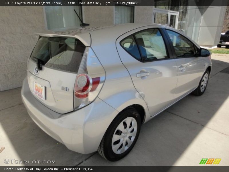 Classic Silver Metallic / Light Blue Gray/Black 2012 Toyota Prius c Hybrid Three