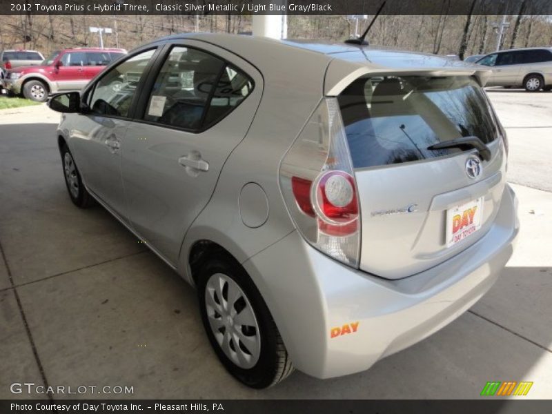 Classic Silver Metallic / Light Blue Gray/Black 2012 Toyota Prius c Hybrid Three