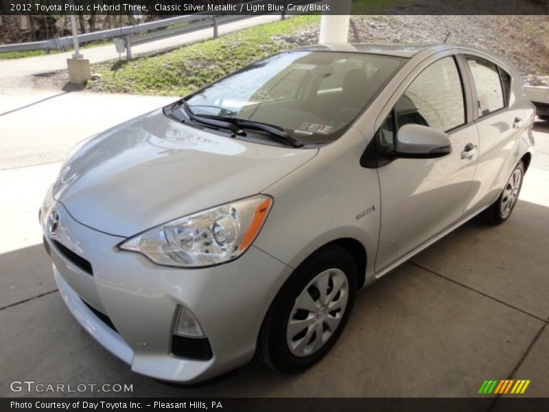Classic Silver Metallic / Light Blue Gray/Black 2012 Toyota Prius c Hybrid Three