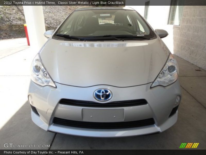 Classic Silver Metallic / Light Blue Gray/Black 2012 Toyota Prius c Hybrid Three