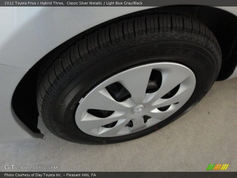 Classic Silver Metallic / Light Blue Gray/Black 2012 Toyota Prius c Hybrid Three