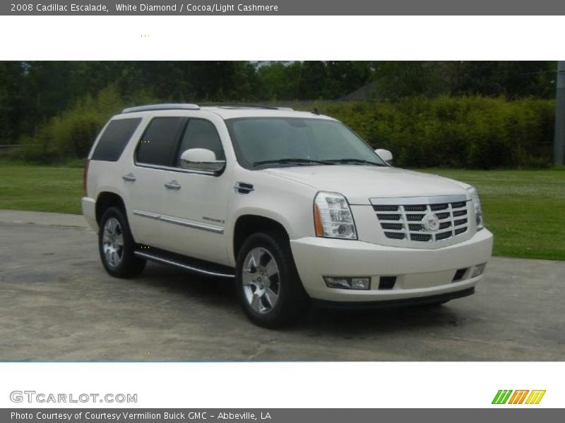 White Diamond / Cocoa/Light Cashmere 2008 Cadillac Escalade