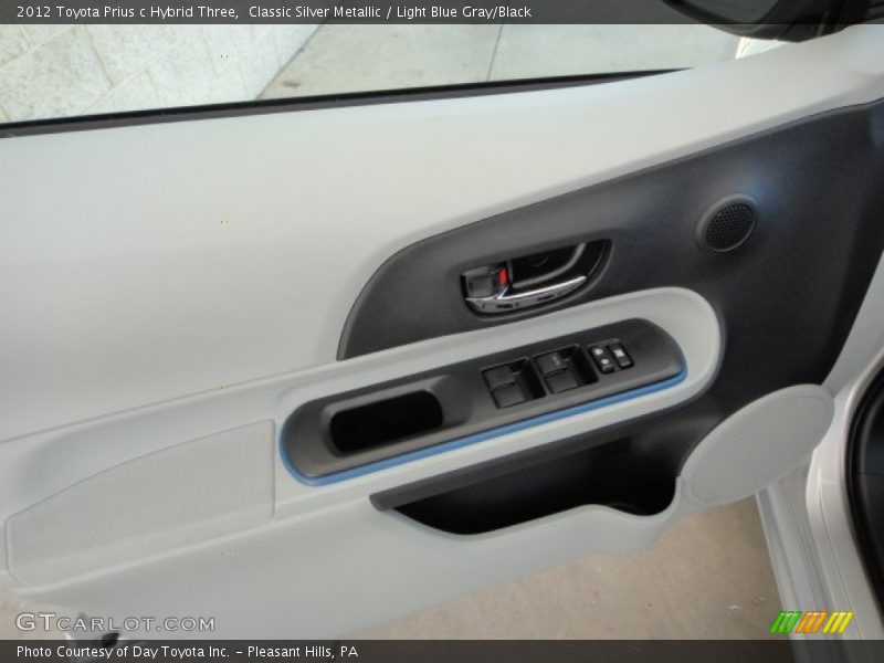 Classic Silver Metallic / Light Blue Gray/Black 2012 Toyota Prius c Hybrid Three