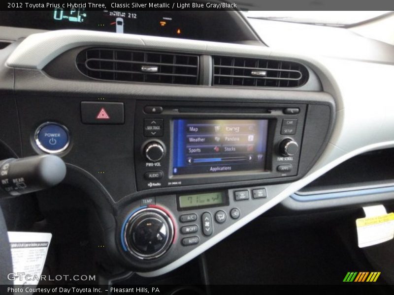Classic Silver Metallic / Light Blue Gray/Black 2012 Toyota Prius c Hybrid Three