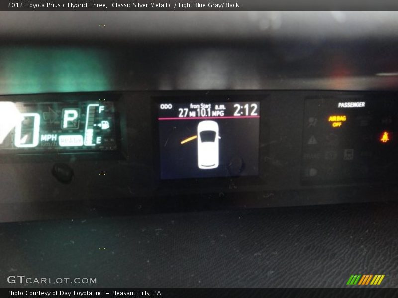 Classic Silver Metallic / Light Blue Gray/Black 2012 Toyota Prius c Hybrid Three