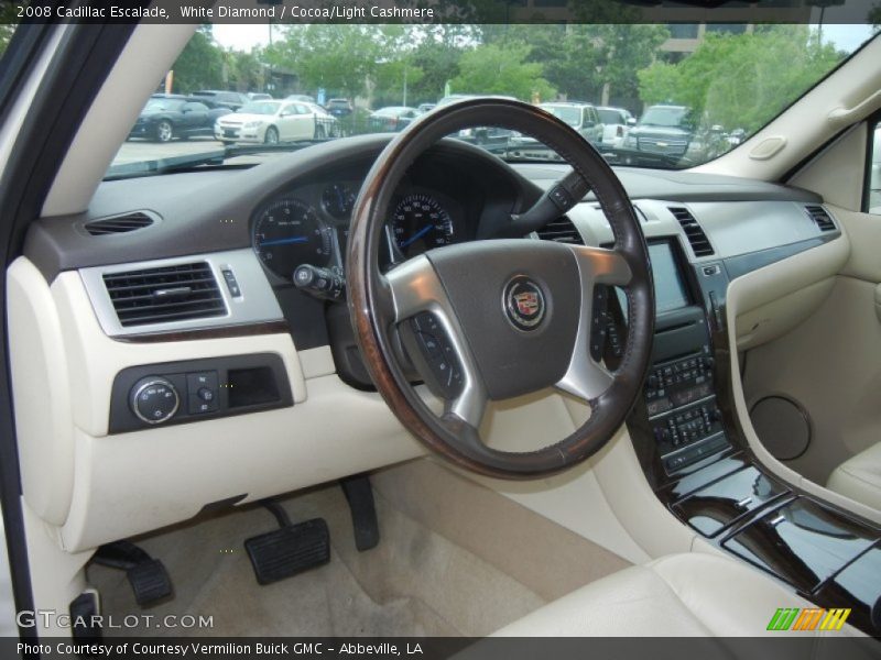 White Diamond / Cocoa/Light Cashmere 2008 Cadillac Escalade