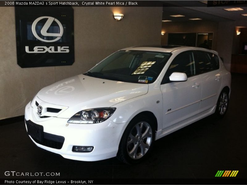 Crystal White Pearl Mica / Black 2008 Mazda MAZDA3 s Sport Hatchback