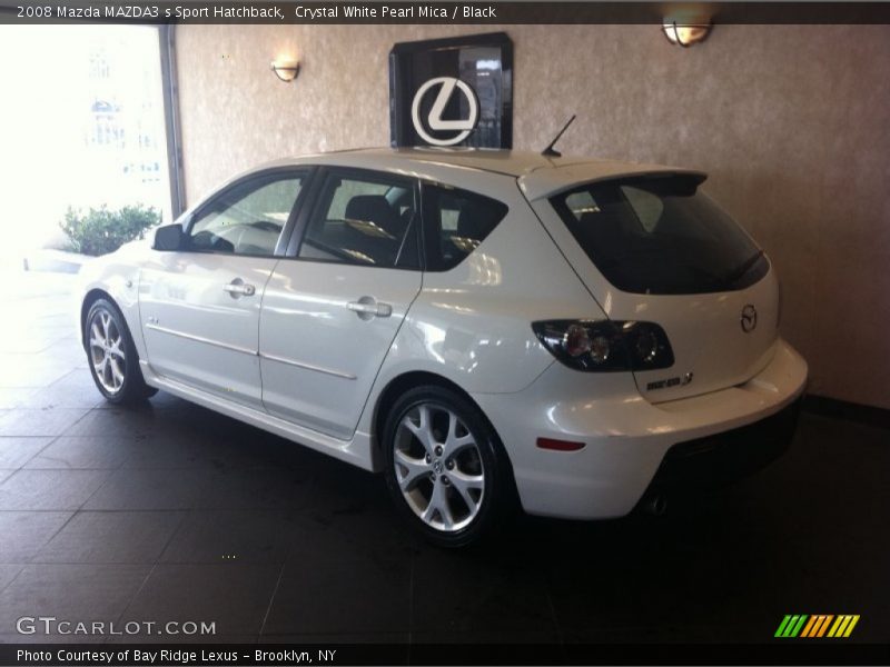 Crystal White Pearl Mica / Black 2008 Mazda MAZDA3 s Sport Hatchback