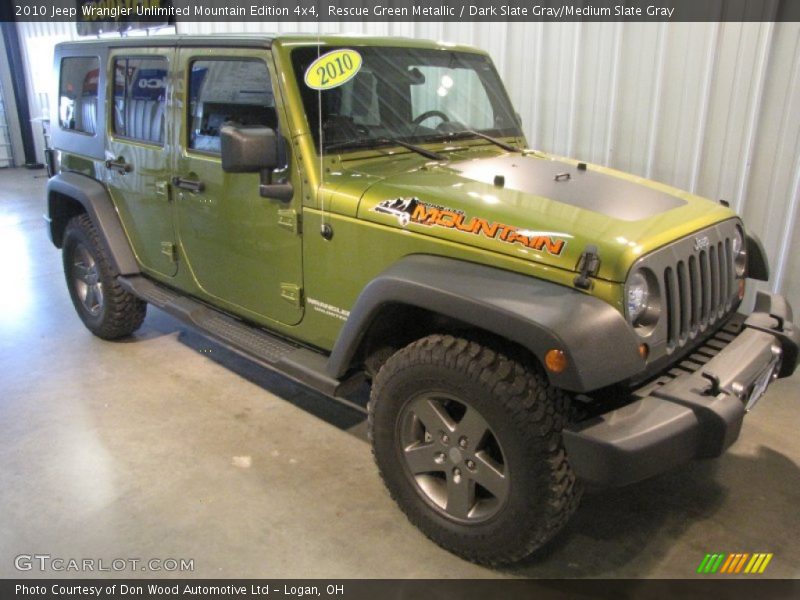 Rescue Green Metallic / Dark Slate Gray/Medium Slate Gray 2010 Jeep Wrangler Unlimited Mountain Edition 4x4
