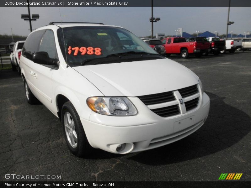 Stone White / Medium Slate Gray 2006 Dodge Grand Caravan SXT