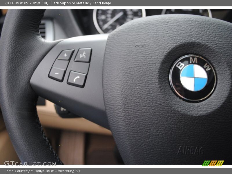Black Sapphire Metallic / Sand Beige 2011 BMW X5 xDrive 50i