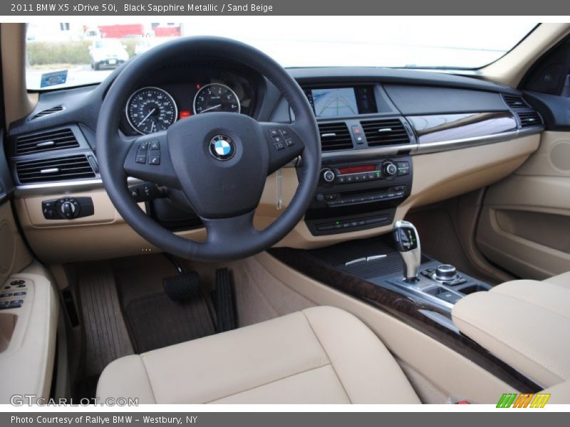 Black Sapphire Metallic / Sand Beige 2011 BMW X5 xDrive 50i