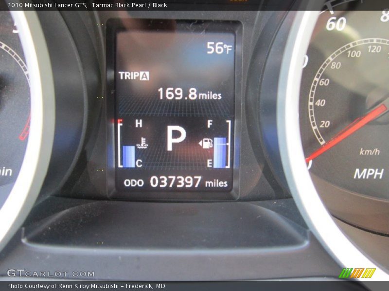 Tarmac Black Pearl / Black 2010 Mitsubishi Lancer GTS