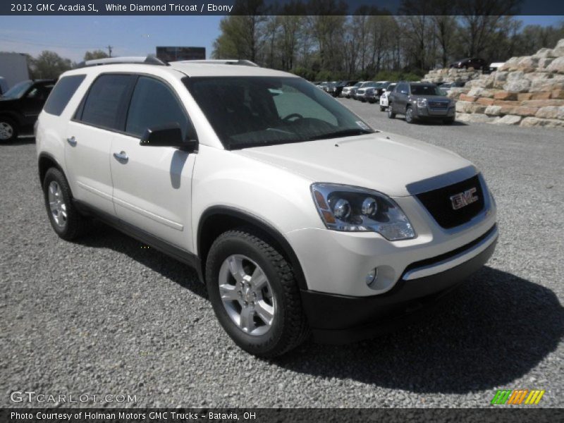 White Diamond Tricoat / Ebony 2012 GMC Acadia SL