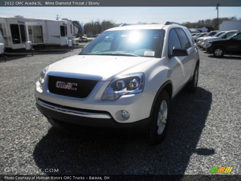 White Diamond Tricoat / Ebony 2012 GMC Acadia SL