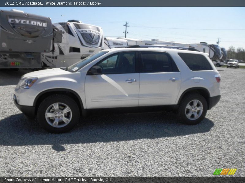 White Diamond Tricoat / Ebony 2012 GMC Acadia SL