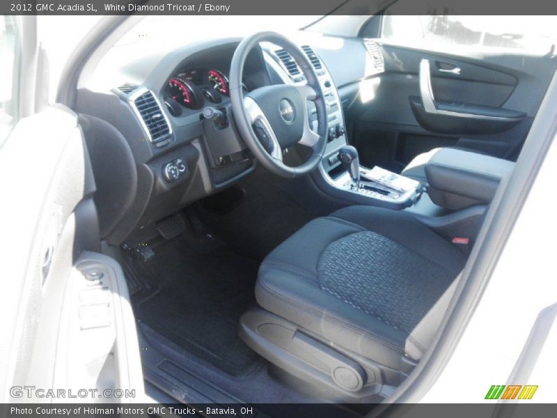 White Diamond Tricoat / Ebony 2012 GMC Acadia SL
