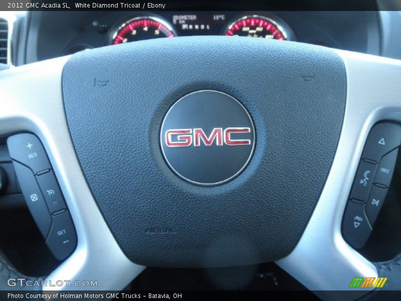 White Diamond Tricoat / Ebony 2012 GMC Acadia SL