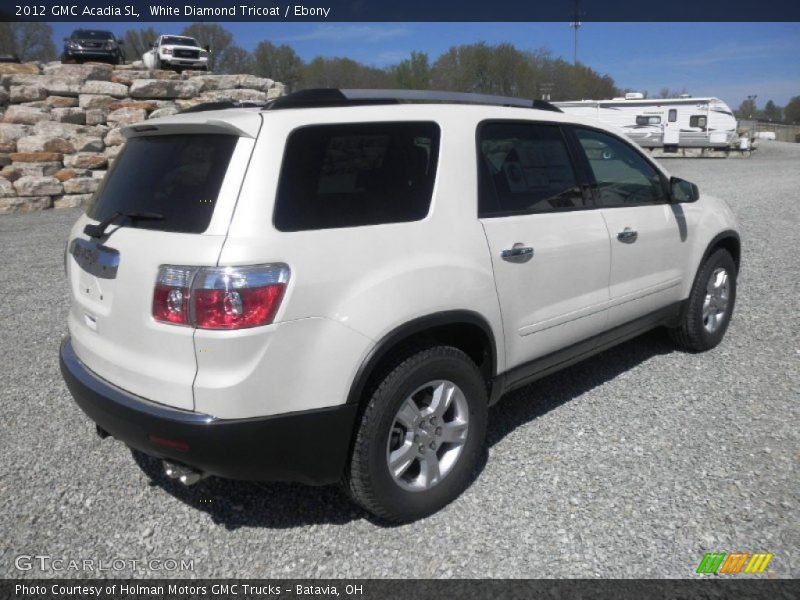 White Diamond Tricoat / Ebony 2012 GMC Acadia SL