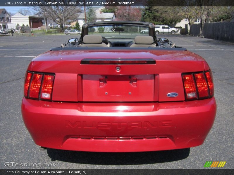Laser Red Metallic / Medium Parchment 2002 Ford Mustang V6 Convertible