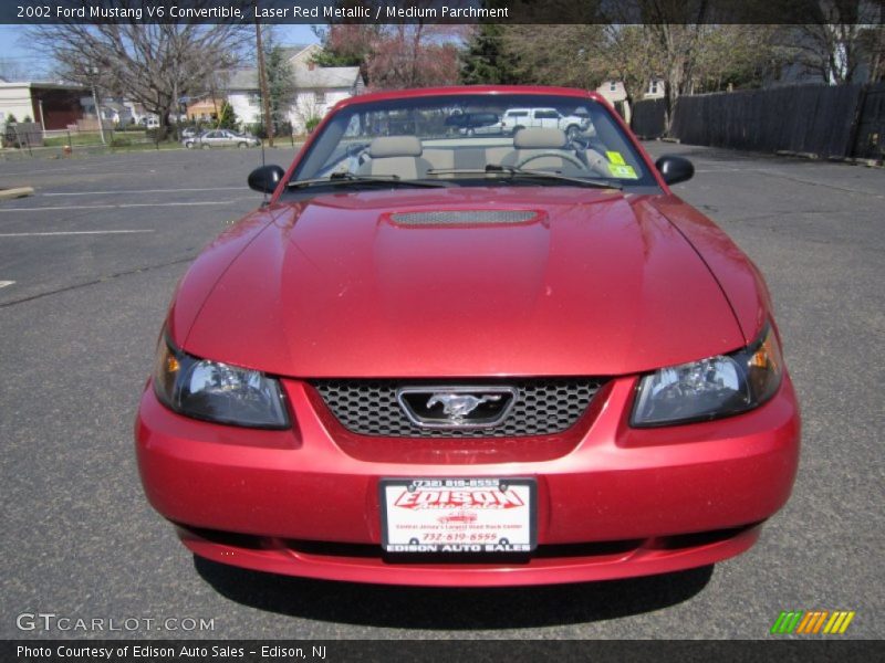Laser Red Metallic / Medium Parchment 2002 Ford Mustang V6 Convertible