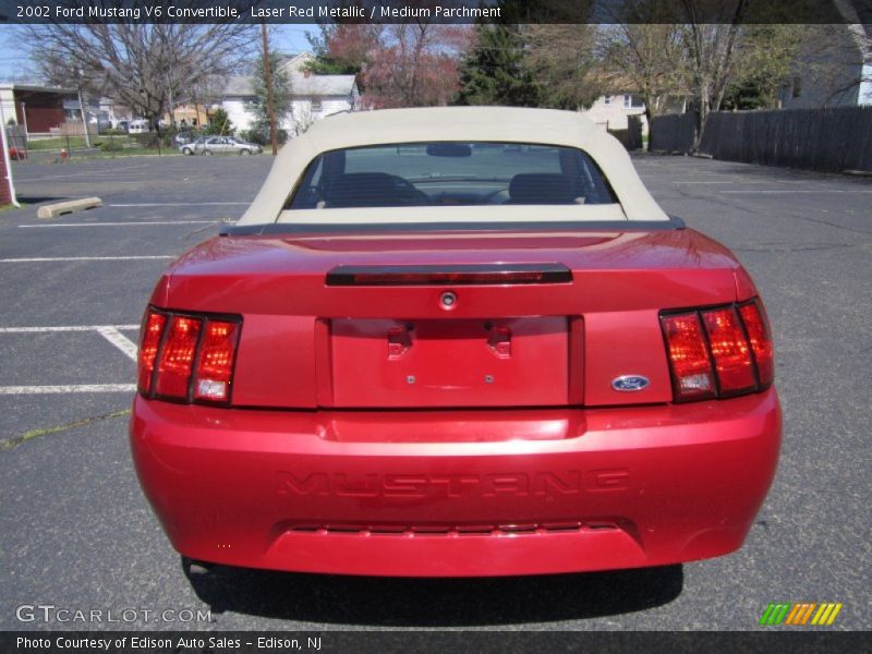Laser Red Metallic / Medium Parchment 2002 Ford Mustang V6 Convertible