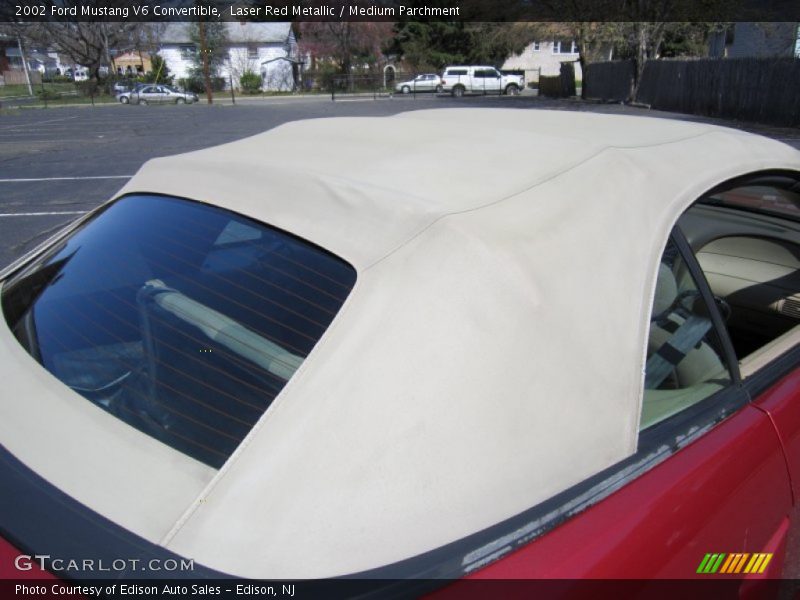 Laser Red Metallic / Medium Parchment 2002 Ford Mustang V6 Convertible