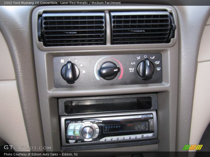 Laser Red Metallic / Medium Parchment 2002 Ford Mustang V6 Convertible