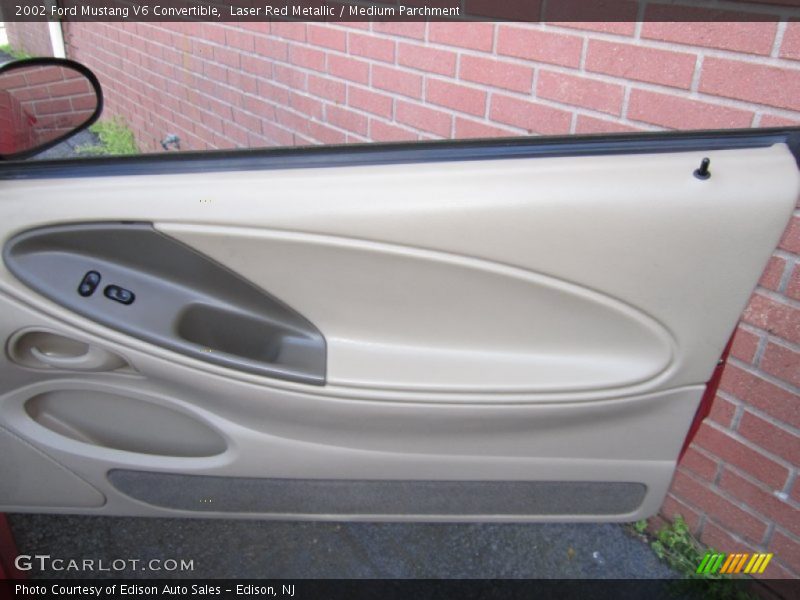 Laser Red Metallic / Medium Parchment 2002 Ford Mustang V6 Convertible